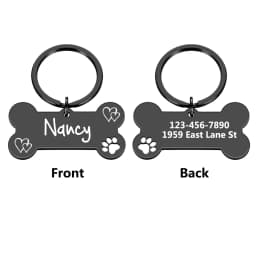 1pc Creative love Customized Name Personalized Dog Tags Customized Dog Collar With Name For Puppy