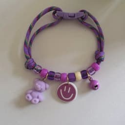 Pet Cat Dog Collar Color Contrasting Weaving Summer Freshness Adjustable Love Smiling Face Necklace Cat Breakaway Collar