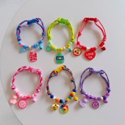 Pet Cat Dog Collar Color Contrasting Weaving Summer Freshness Adjustable Love Smiling Face Necklace Cat Breakaway Collar