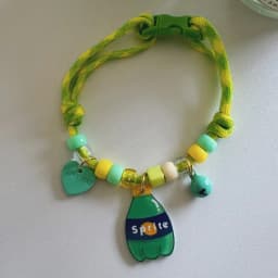 Pet Cat Dog Collar Color Contrasting Weaving Summer Freshness Adjustable Love Smiling Face Necklace Cat Breakaway Collar