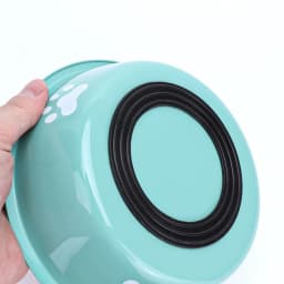 New stainless steel dog basin paw print pet supplies cat bowl dog bowl silicone anti-slip design pet drinking water feeding bowl