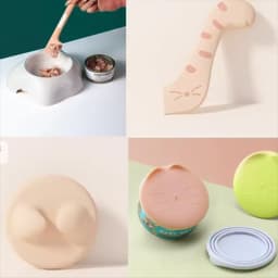 New Cet Canned Sealed Lid for Cats Canned Cat Food Spoon Fashionable and Comfortable Pet Dog Canned Seal Fresh-Keeping Lid Spoon