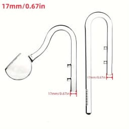 13mm/17mm High Borosilicate Glass Aquarium Inflow/Outflow Pipe - Fish Tank Filter Tube for Freshwater, Saltwater & Planted Tanks