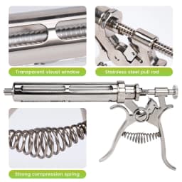 10/20/30/50Ml Automatic Continuous Syringe With Needles Adjustable Vaccine Injection for Livestock Pig Cattle Sheep Chicken