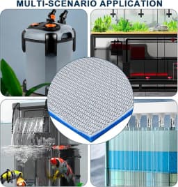 8D Aquarium Fish Tank Sponge Filter No Glue Foam Biochemical Cotton Aquarium Filtration Accessory for Tank Pond Foam Filter Pad