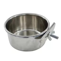 Pet Birds Hanging Cage Bowl Dish Cup Anti-turnover Stainless Steel Feeding Food Drinking Feeder for Parakeet Lovebird Finches
