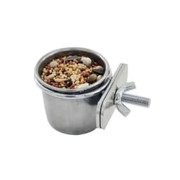Pet Birds Hanging Cage Bowl Dish Cup Anti-turnover Stainless Steel Feeding Food Drinking Feeder for Parakeet Lovebird Finches