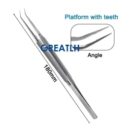 GREATLH Autoclavable Ophthalmic Microsurgical Forceps Tweezers 0.15mm 0.3mm Tip Stainless Steel Ophthalmic Micro Instruments