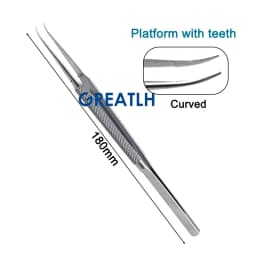 GREATLH Autoclavable Ophthalmic Microsurgical Forceps Tweezers 0.15mm 0.3mm Tip Stainless Steel Ophthalmic Micro Instruments