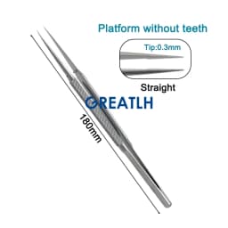GREATLH Autoclavable Ophthalmic Microsurgical Forceps Tweezers 0.15mm 0.3mm Tip Stainless Steel Ophthalmic Micro Instruments