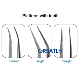 GREATLH Autoclavable Ophthalmic Microsurgical Forceps Tweezers 0.15mm 0.3mm Tip Stainless Steel Ophthalmic Micro Instruments