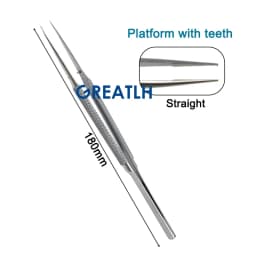 GREATLH Autoclavable Ophthalmic Microsurgical Forceps Tweezers 0.15mm 0.3mm Tip Stainless Steel Ophthalmic Micro Instruments