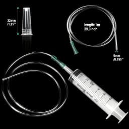 60ml Plastic Syringe with Tube Measuring Barrel, Liquid Syringe with Cap for Liquid Oil Absorption, Pet Feeding Syringe