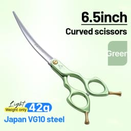 Fenice Advanced 6.5/7.0 Inch JPVG10 Steel Colorful Pet Dog Grooming Shears Cuting/Curved Scissors with High Quality Alloy Handle