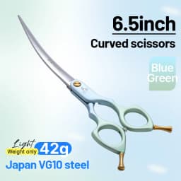 Fenice Advanced 6.5/7.0 Inch JPVG10 Steel Colorful Pet Dog Grooming Shears Cuting/Curved Scissors with High Quality Alloy Handle