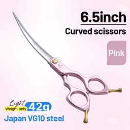Fenice Advanced 6.5/7.0 Inch JPVG10 Steel Colorful Pet Dog Grooming Shears Cuting/Curved Scissors with High Quality Alloy Handle