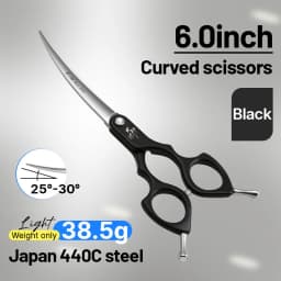 Fenice Advanced 6.5/7.0 Inch JPVG10 Steel Colorful Pet Dog Grooming Shears Cuting/Curved Scissors with High Quality Alloy Handle