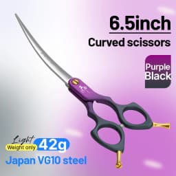 Fenice Advanced 6.5/7.0 Inch JPVG10 Steel Colorful Pet Dog Grooming Shears Cuting/Curved Scissors with High Quality Alloy Handle