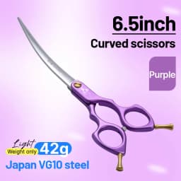 Fenice Advanced 6.5/7.0 Inch JPVG10 Steel Colorful Pet Dog Grooming Shears Cuting/Curved Scissors with High Quality Alloy Handle