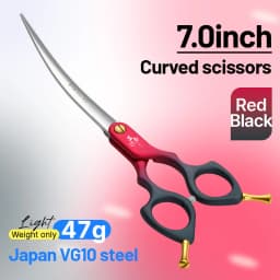 Fenice Advanced 6.5/7.0 Inch JPVG10 Steel Colorful Pet Dog Grooming Shears Cuting/Curved Scissors with High Quality Alloy Handle