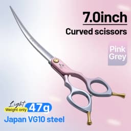Fenice Advanced 6.5/7.0 Inch JPVG10 Steel Colorful Pet Dog Grooming Shears Cuting/Curved Scissors with High Quality Alloy Handle