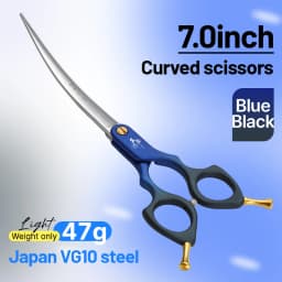 Fenice Advanced 6.5/7.0 Inch JPVG10 Steel Colorful Pet Dog Grooming Shears Cuting/Curved Scissors with High Quality Alloy Handle