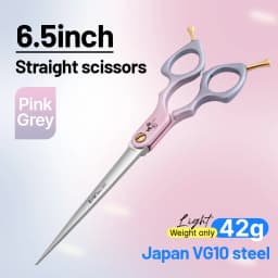 Fenice Advanced 6.5/7.0 Inch JPVG10 Steel Colorful Pet Dog Grooming Shears Cuting/Curved Scissors with High Quality Alloy Handle