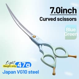Fenice Advanced 6.5/7.0 Inch JPVG10 Steel Colorful Pet Dog Grooming Shears Cuting/Curved Scissors with High Quality Alloy Handle