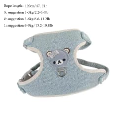 Pet Chest Back Pet Cat Lift Fashion Cute Bear Chest Back Walking Cat Dog Pet Vest Style Chest Back