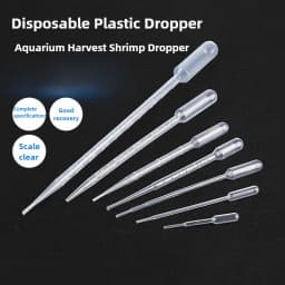 2ml 3ml 5ml 10ml Aquarium Fish Tank Brine Shrimp Feeder Plastic Dropper Pipette Graduated Dropper Babbitt Pipette 5pcs/10pcs