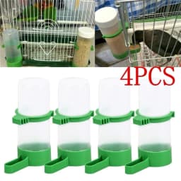 4 Pcs Pet Bird Feeder Water Dispenser Parrot Water Dispenser Bird Feeder Bird Feeding Supplies Agricultural Equipment (size: M)