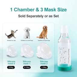 Cat Aerosol Chamber Pet Dog Portable Inhaler Spacer With Breathing Indicator Silicone Mask For Veterinary Equipment Vet Clinic