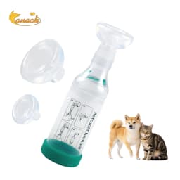 Cat Aerosol Chamber Pet Dog Portable Inhaler Spacer With Breathing Indicator Silicone Mask For Veterinary Equipment Vet Clinic