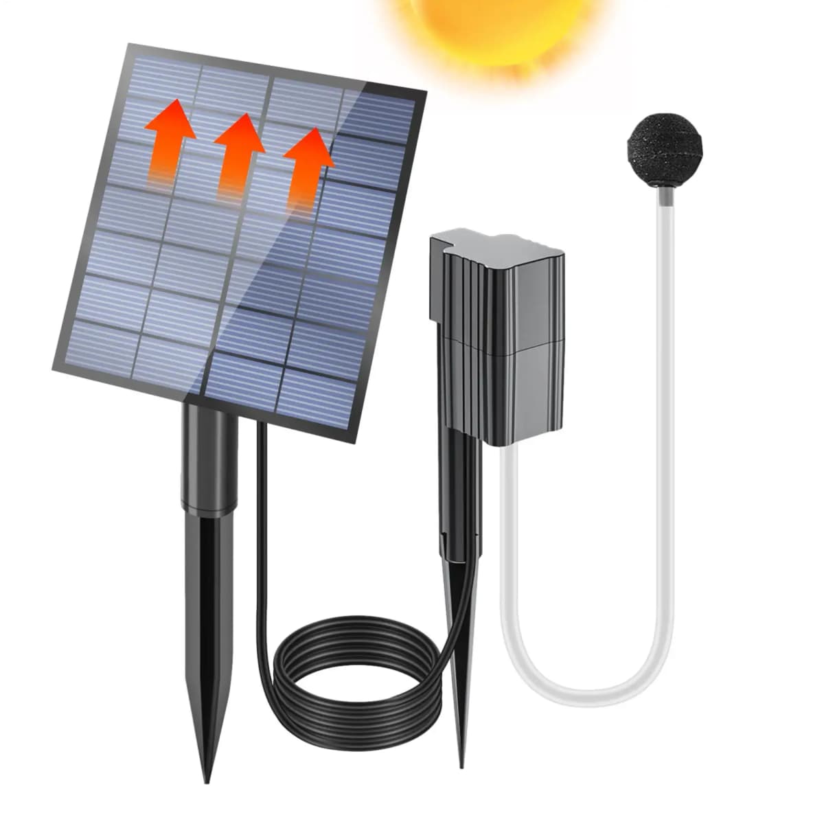 Solar Powered Pond Aerator Solar Pond Pump Aquarium Aerator Air Bubbler Aquarium Bubbler Pump Pond Aerator Solar Air Pump Fish