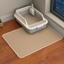 1Pc Large Size Cat Litter Mat-Advanced Honeycomb Double Layer Design,Urine Waterproof,Easy Cleaning,Scatter Control,Stay Clean