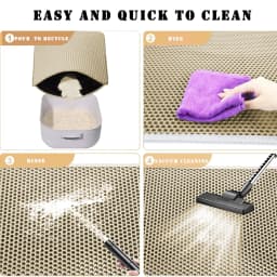 1Pc Large Size Cat Litter Mat-Advanced Honeycomb Double Layer Design,Urine Waterproof,Easy Cleaning,Scatter Control,Stay Clean