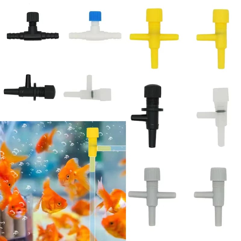 10/20pcs Aquarium Air Flow Control Valve Tap Fish Tank Air Water Flow Regulator Hose Connector Control Valve For 5mm Oxygen Tube