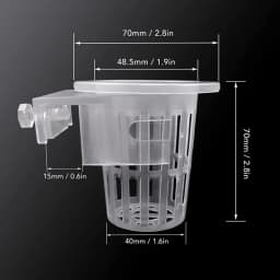 Aquatic Plant Hanging Holder Adjustable Fish Tank Planter Cups with Hole Aquarium Planter Cups for Aquascape Decoration