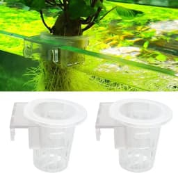 Aquatic Plant Hanging Holder Adjustable Fish Tank Planter Cups with Hole Aquarium Planter Cups for Aquascape Decoration