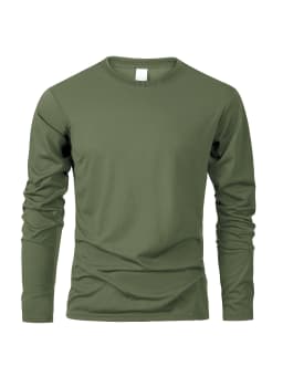 Spring Autumn Men‘s T-shirts Long Sleeve Casual Tops Solid Color High Quality Black T-Shirt Classic Men Clothing