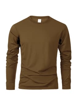 Spring Autumn Men‘s T-shirts Long Sleeve Casual Tops Solid Color High Quality Black T-Shirt Classic Men Clothing