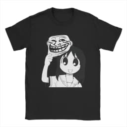 Man T-Shirt Osaka Autistic Funny Kawaii Ayumu T Shirts Fashion Anime Azumanga Daioh Summer Tee Shirt Pure Cotton Tops Plus Size