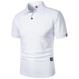 New Solid Color Polo Shirt Men's Short Sleeve Button Tshirts Lapel Lightweight Streetwear Sport Casual Tops