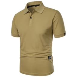 New Solid Color Polo Shirt Men's Short Sleeve Button Tshirts Lapel Lightweight Streetwear Sport Casual Tops