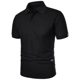 New Solid Color Polo Shirt Men's Short Sleeve Button Tshirts Lapel Lightweight Streetwear Sport Casual Tops