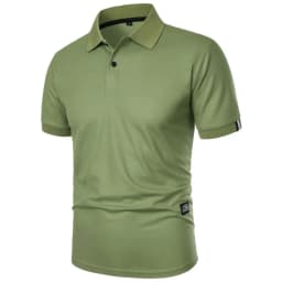 New Solid Color Polo Shirt Men's Short Sleeve Button Tshirts Lapel Lightweight Streetwear Sport Casual Tops