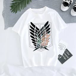Japanese Anime T-shirt Men Attack on Titan T Shirt Unisex Kawaii Cartoon Titans Attack Graphic Tees Male Harajuku Summer Tops