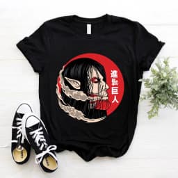 Japanese Anime T-shirt Men Attack on Titan T Shirt Unisex Kawaii Cartoon Titans Attack Graphic Tees Male Harajuku Summer Tops