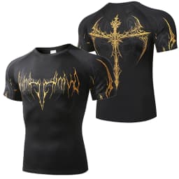 Men's Skinny T-shirt Men Summer Compression Tights Homme Tshirt Gyms Fitness Tops Tee Casual Clothing Fashion Black T Shirt Men