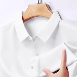 Men's Business Casual Long Sleeve Shirt Solid Color Wrinkle Resistant Comfortable All-Season Versatile Top